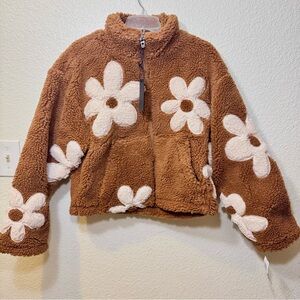 NWT Blank NYC Flower Child Sherpa Jacket Size XS